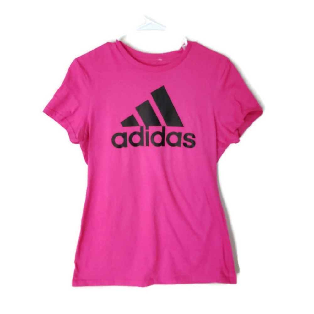 Adidas pink t-shirt sz medium short sleeves gym - Picture 1 of 4